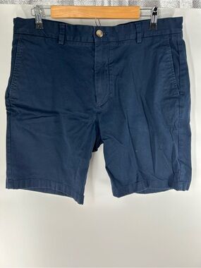 Vineyard Vines Navy Flat-Front Cotton Shorts